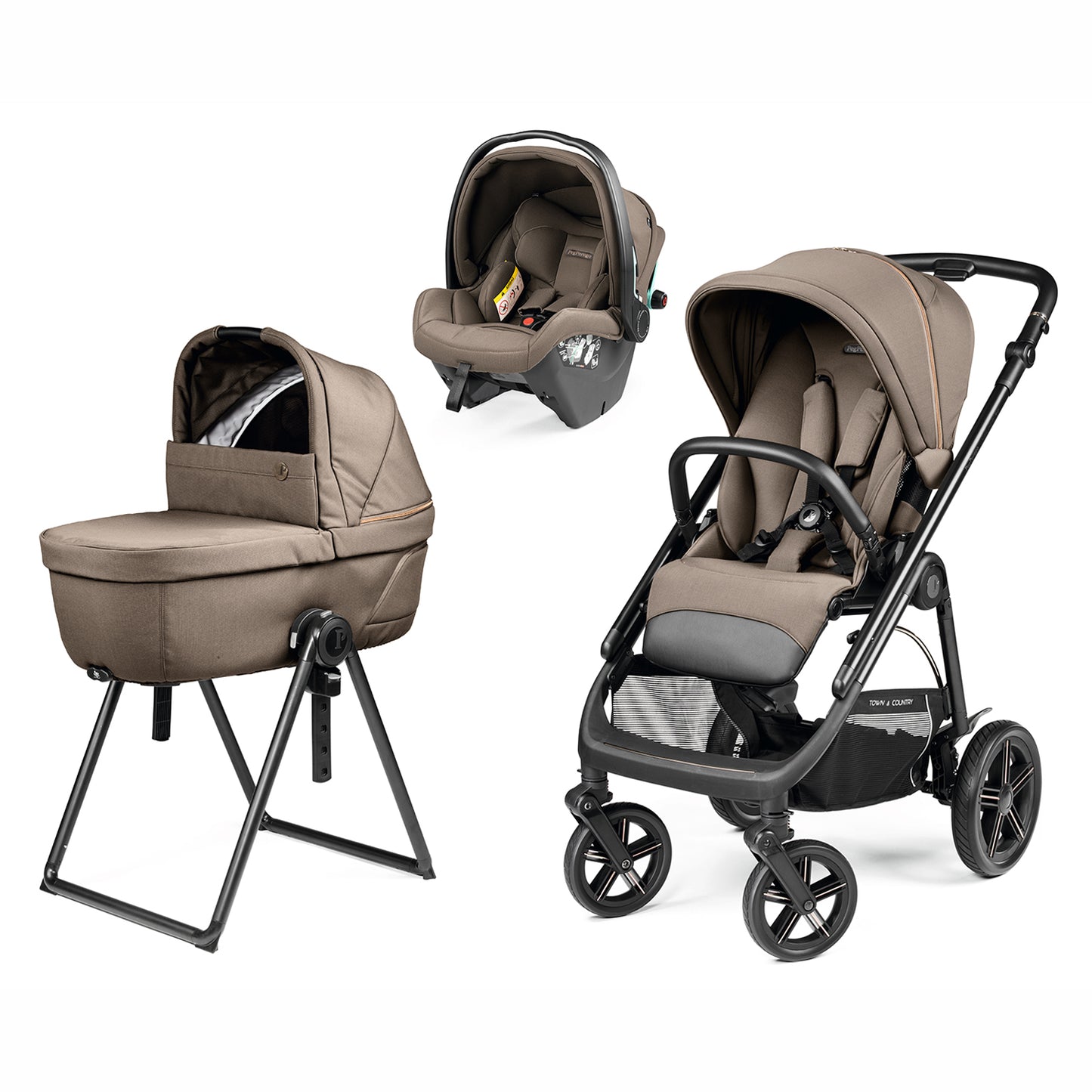 Trio Veloce TC Culla Belvedere Primo Viaggio SLK PINE BARK Peg Perego