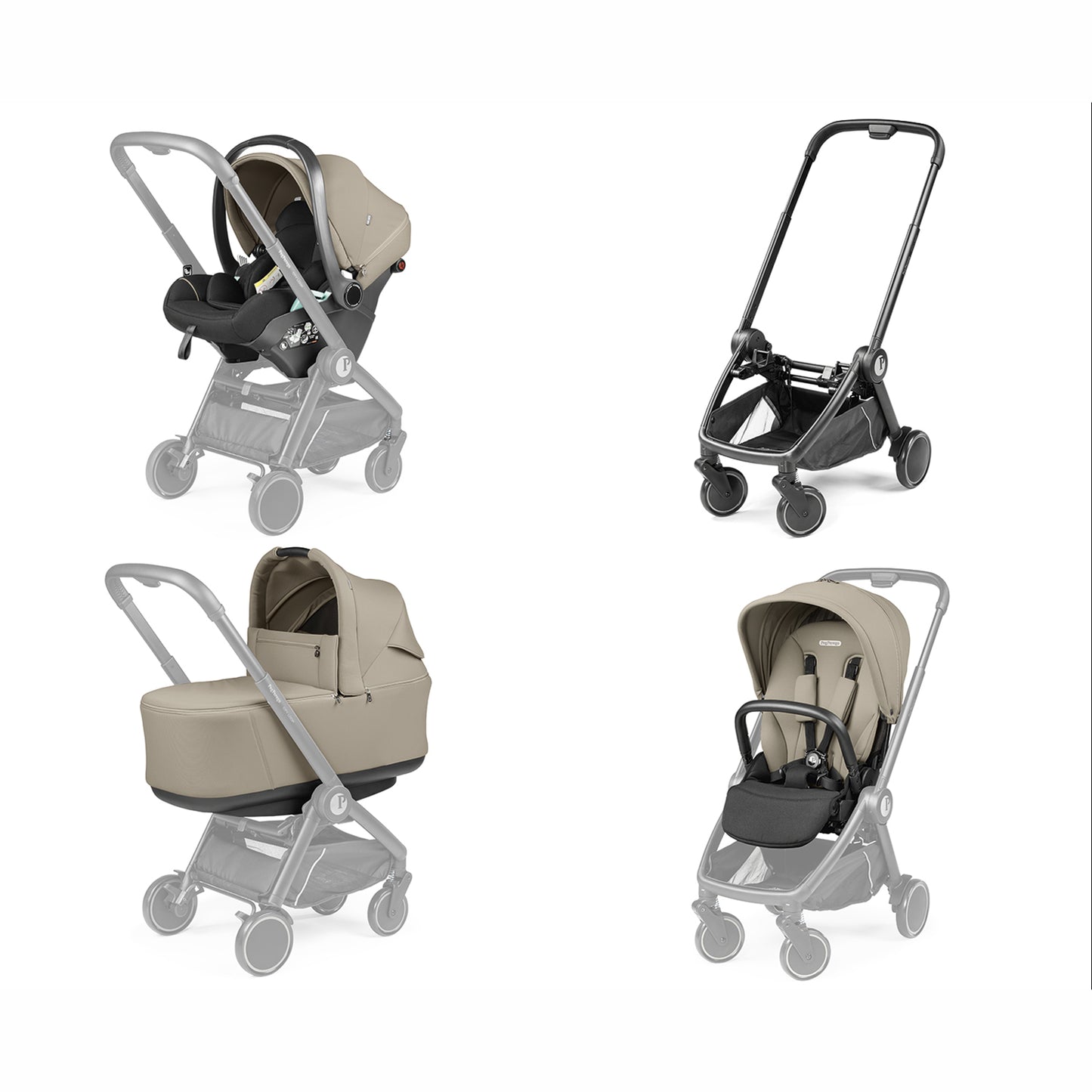Trio City Loop Pop Up Bassinet Primo Viaggio Lounge VANILLA BLEND Peg Perego
