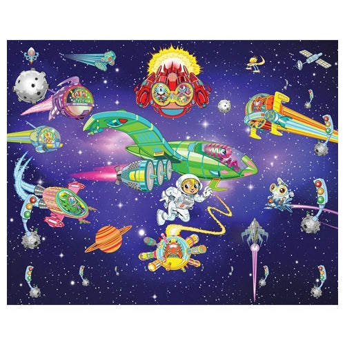 12 panel mural - ALIEN ADVENTURE Walltastic