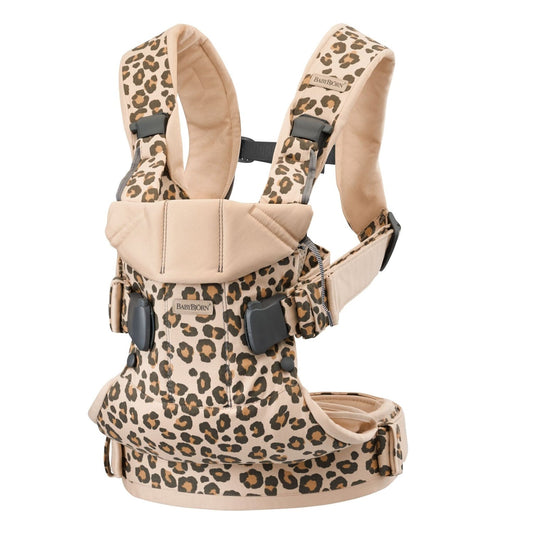 Baby carrier One Cotton Mix - Beige/Leopard BabyBjörn