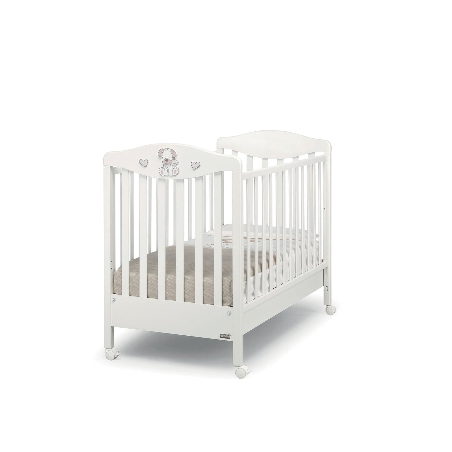 Lucky Crib White-Dove Grey Erbesi