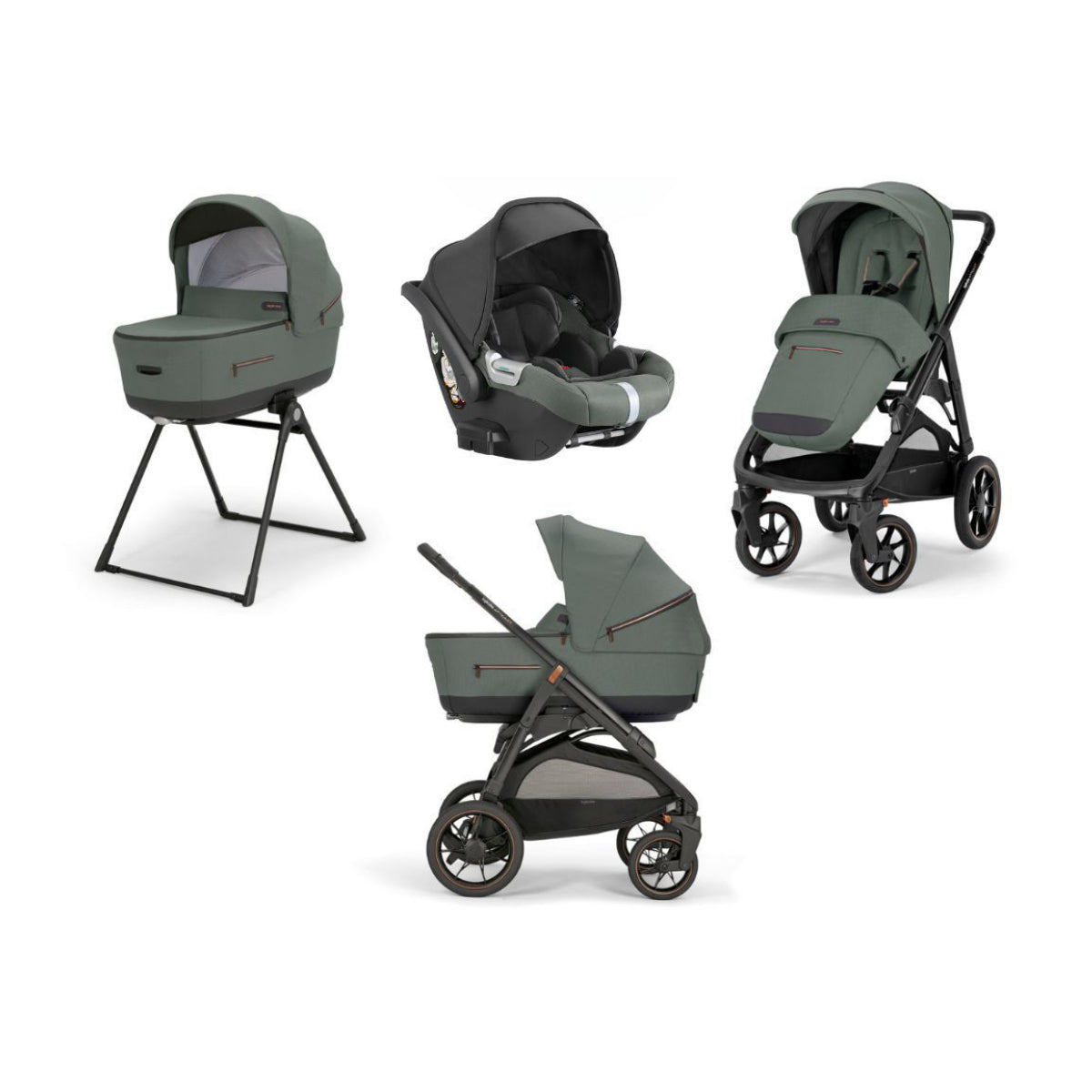 [TRIO] Aptica XT Darwin Sistema Quattro TAIGA GREEN Inglesina