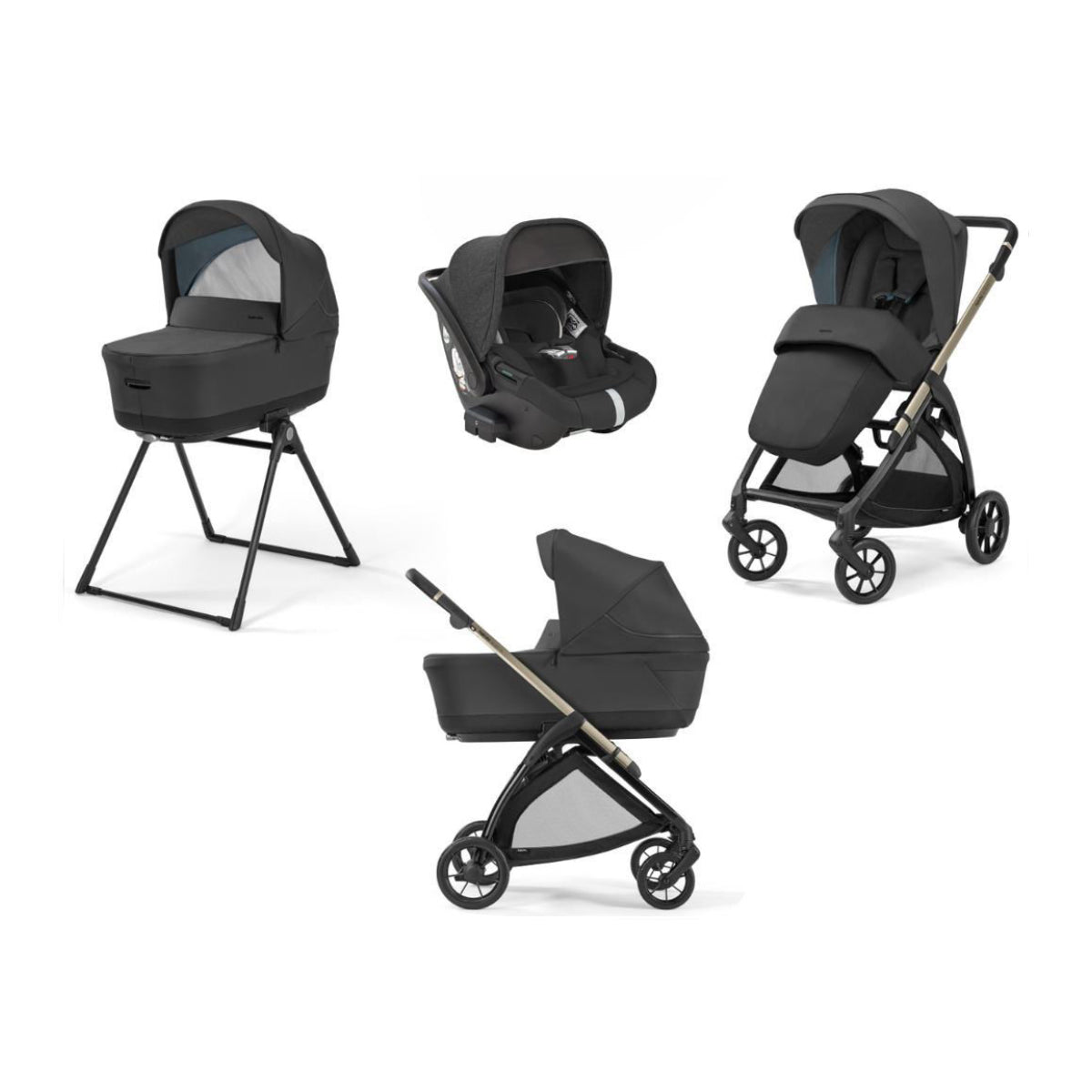 Trio Electa Darwin Recline - Sistema Quattro UPPER BLACK Inglesina