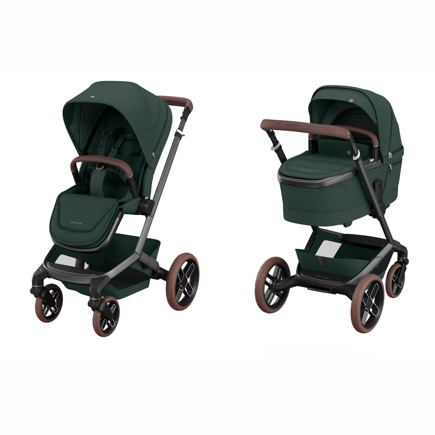 Duo Fame + carrycot Twillic Green Maxi Cosi