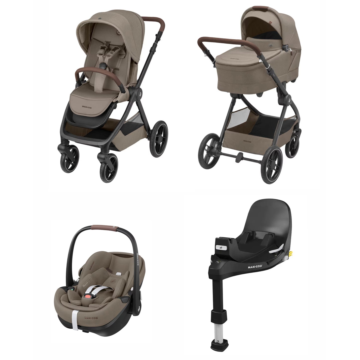 Trio Oxford Plus Twillic Truffle Maxi Cosi