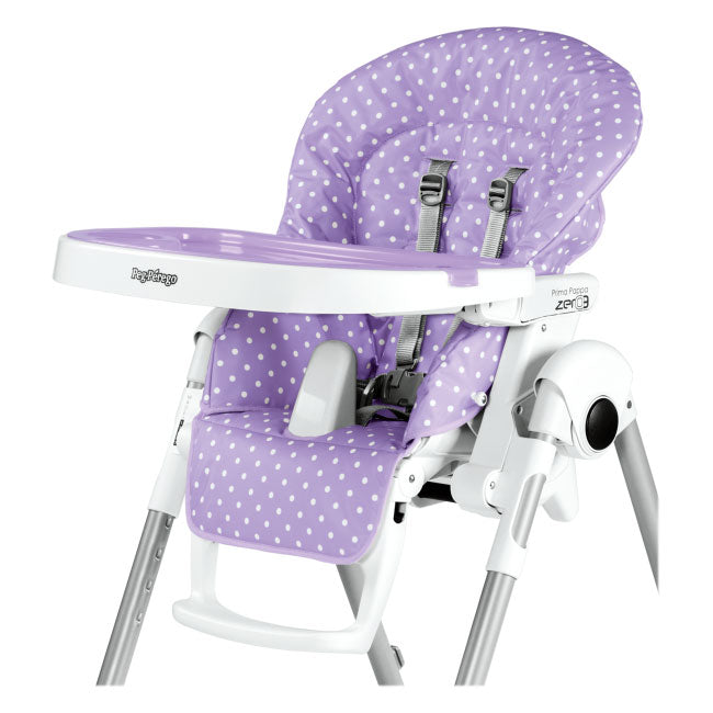 Peg Perego Original Upholstery For Baby Highchairs Prima Pappa Zero3 & Follow Me Babydot Lilac