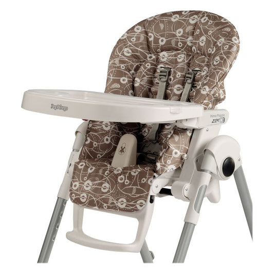 Peg Perego Original Upholstery For Baby Highchairs Prima Pappa Zero3 & Follow Me Pavillion Taupe