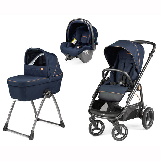 Trio Veloce TC + Culla Belvedere + Primo Viaggio SLK BLUE SHINE