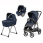 Trio Veloce TC + Culla Belvedere + Primo Viaggio SLK BLUE SHINE