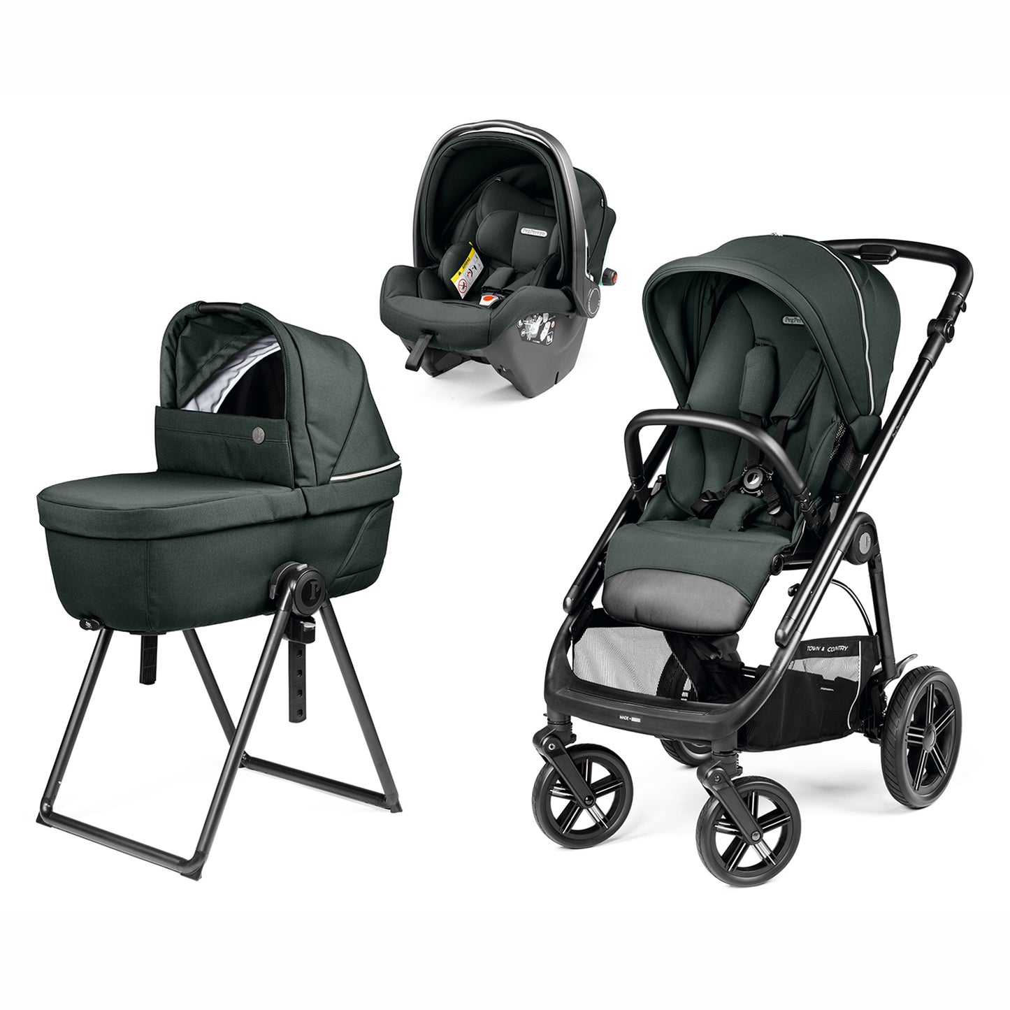 Trio Veloce TC + Culla Belvedere + Primo Viaggio SLK METAL Peg Perego