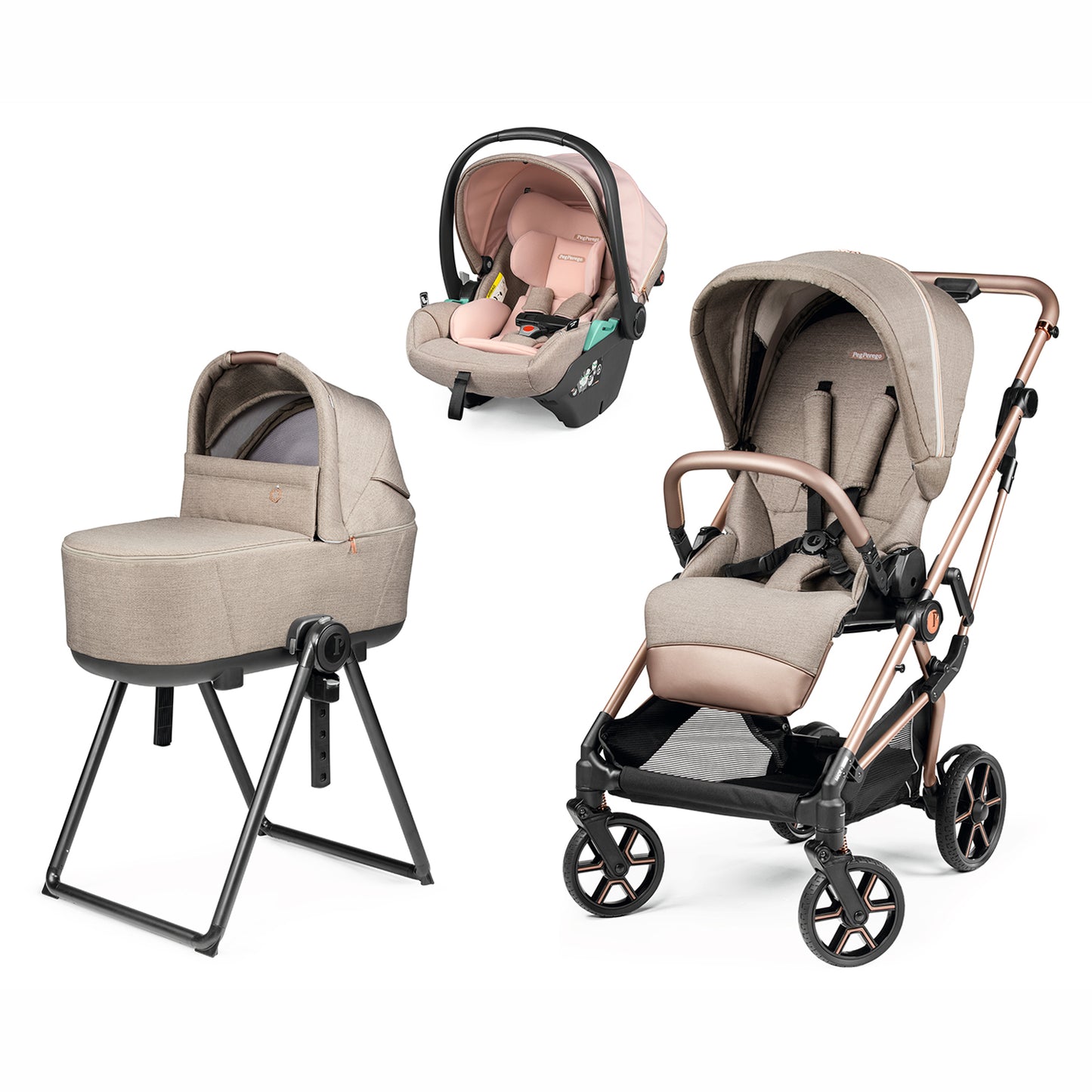 Trio Vivace + Culla Belvedere + Primo Viaggio Lounge MON AMOUR Peg Perego