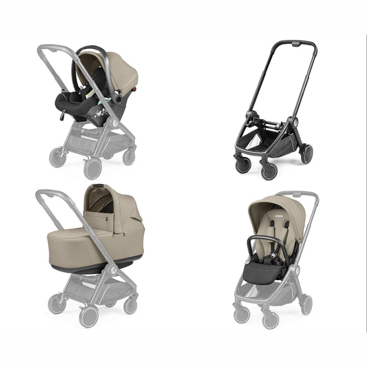 Trio City Loop + Pop Up Bassinet + Primo Viaggio Lounge VANILLA BLEND Peg Perego