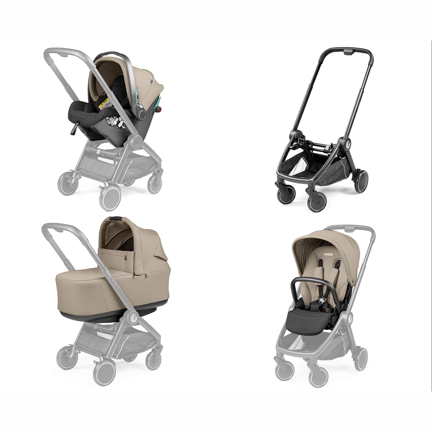 Trio City Loop + Pop Up Bassinet + Primo Viaggio SLK VANILLA BLEND Peg Perego