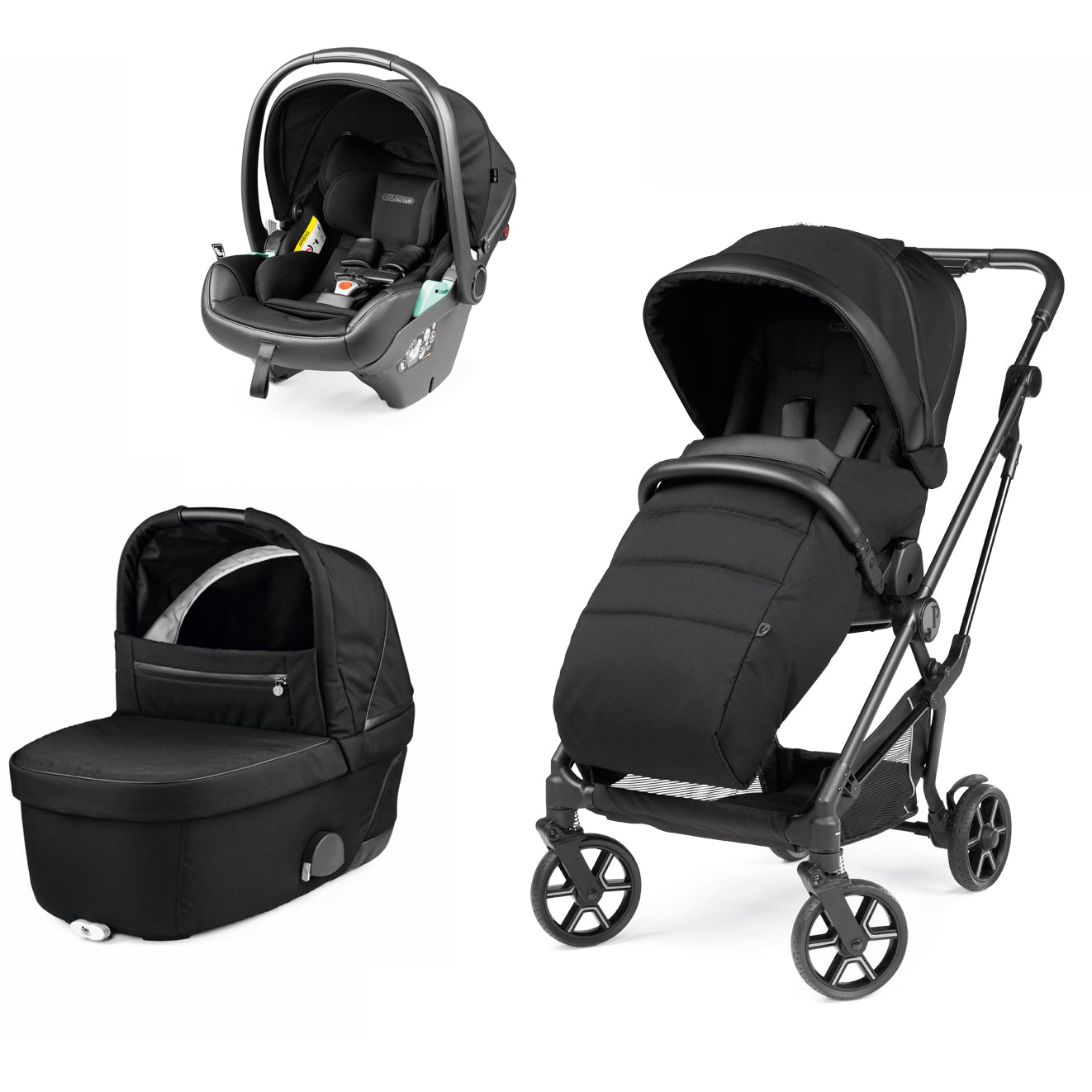 [TRIO] Vivace + Culla Belvedere + Primo Viaggio Lounge LICORICE Peg Perego